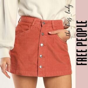 Free People mini skirt corduroy cotton